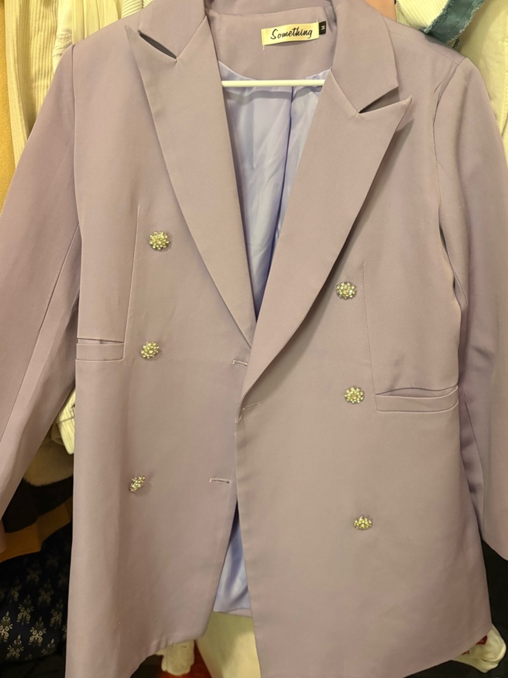 Double-Breasted Lavender Blazer for Men